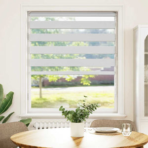 Rullgardin zebra vit 100x100 cm tyg bredd 95,9 cm polyester