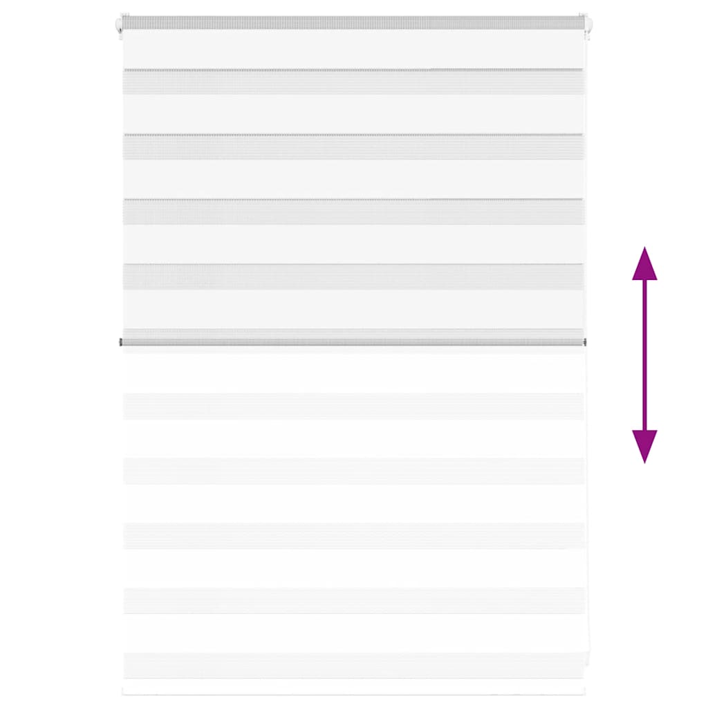 Rullgardin zebra vit 100x100 cm tyg bredd 95,9 cm polyester