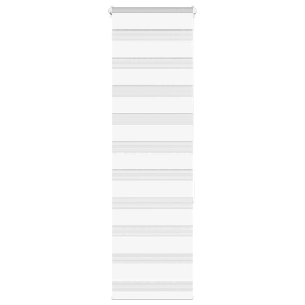 Rullgardin zebra vit 40x150 cm tyg bredd 35,9 cm polyester