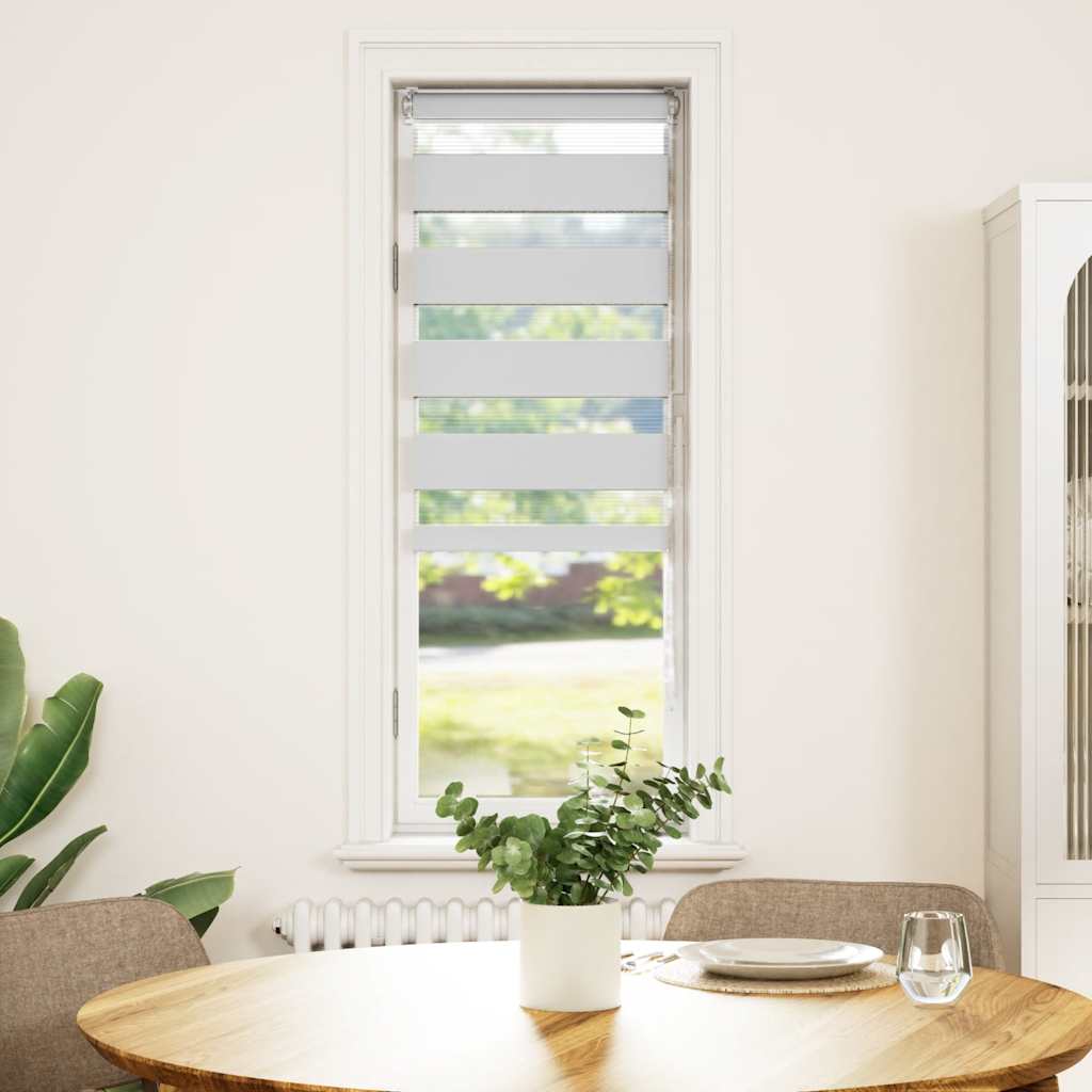 Rullgardin zebra vit 40x150 cm tyg bredd 35,9 cm polyester