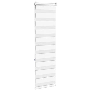 Rullgardin zebra vit 40x150 cm tyg bredd 35,9 cm polyester