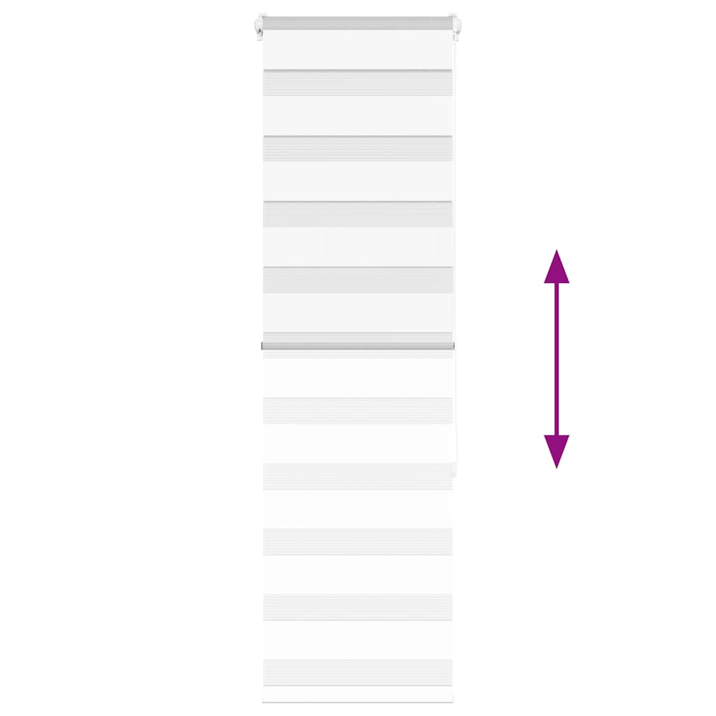 Rullgardin zebra vit 40x150 cm tyg bredd 35,9 cm polyester