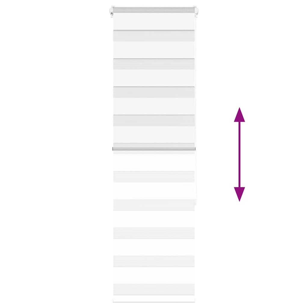 Rullgardin zebra vit 50x150 cm tyg bredd 45,9 cm polyester