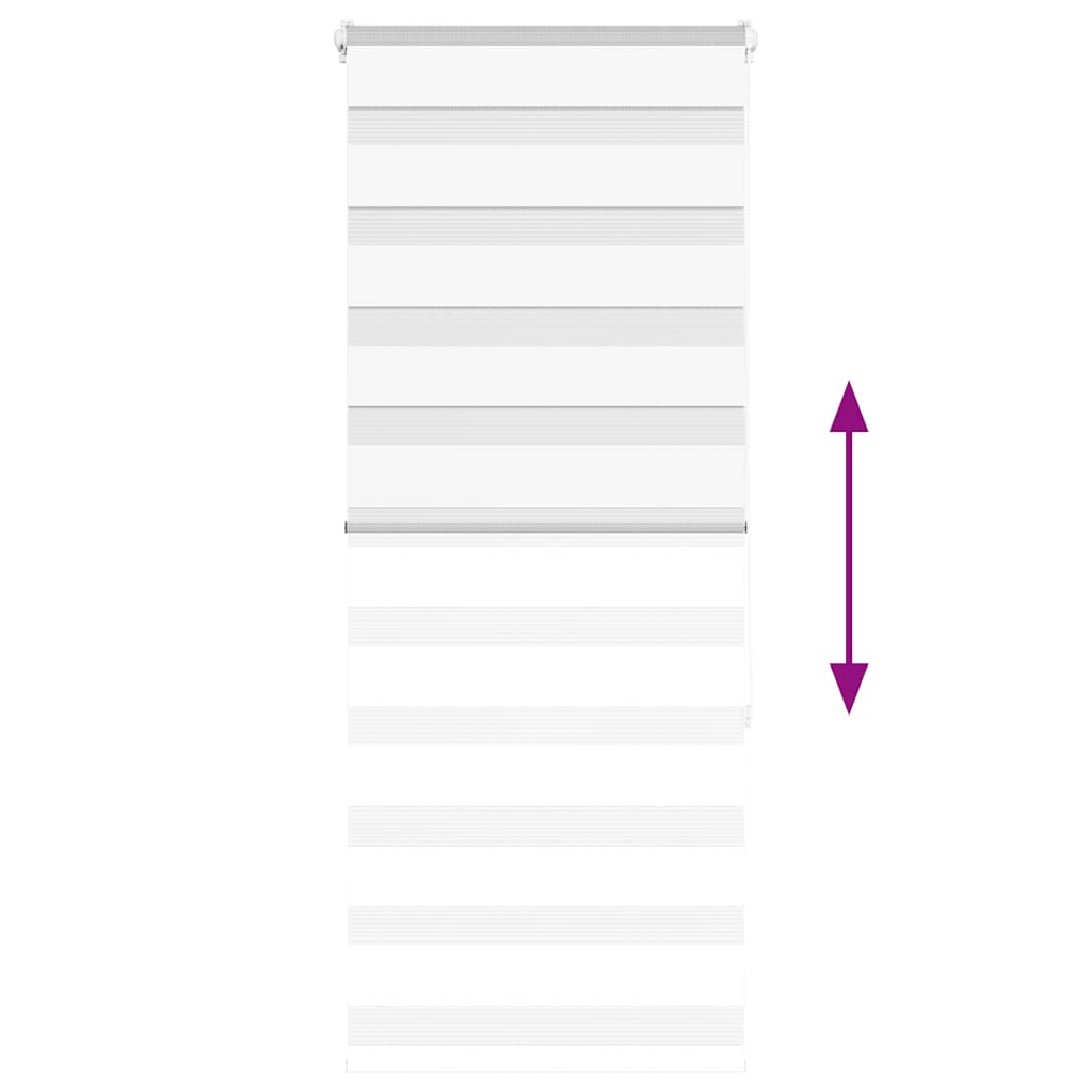 Rullgardin zebra vit 55x150 cm tyg bredd 50,9 cm polyester