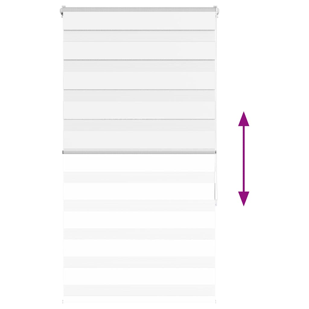 Rullgardin zebra vit 75x150 cm tyg bredd 70,9 cm polyester