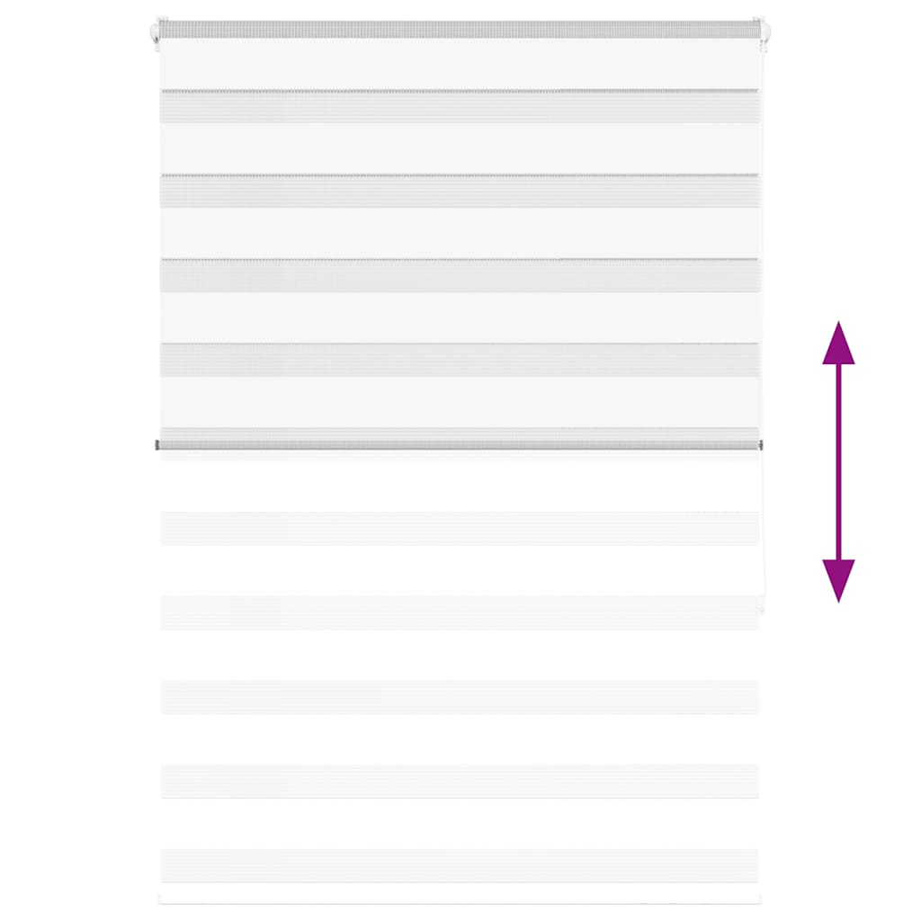 Rullgardin zebra vit 95x150 cm tyg bredd 90,9 cm polyester