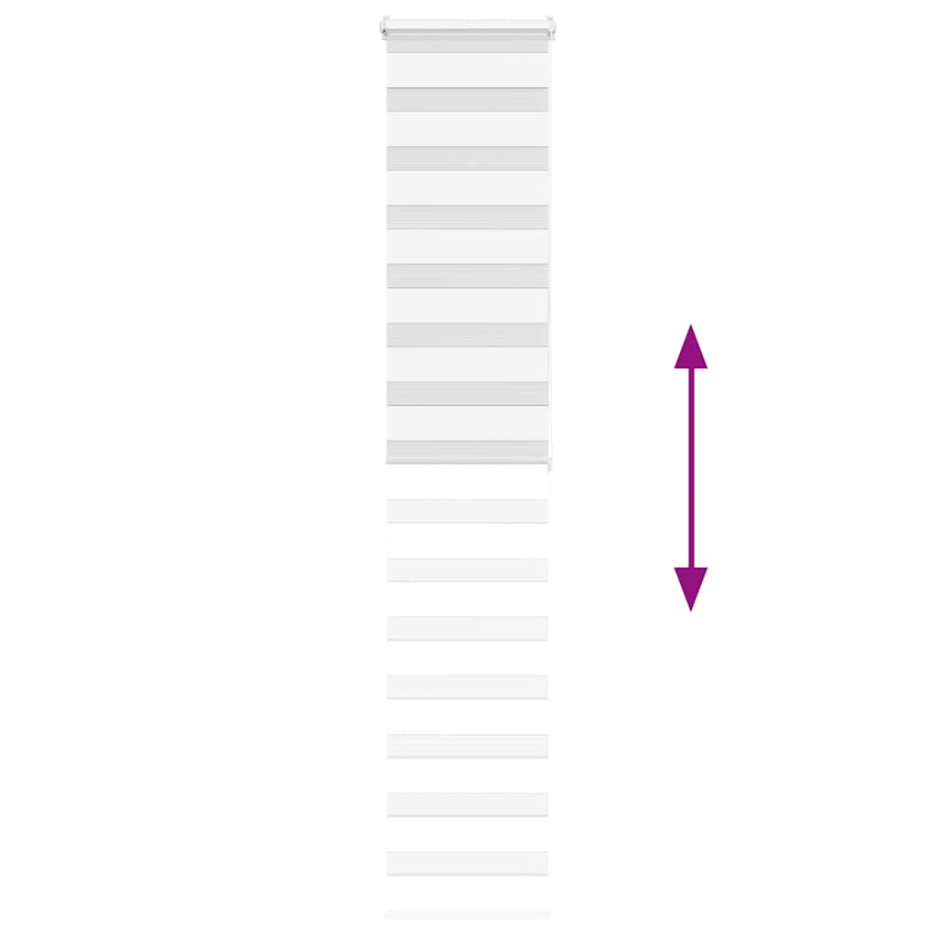 Rullgardin zebra vit 45x200 cm tyg bredd 40,9 cm polyester