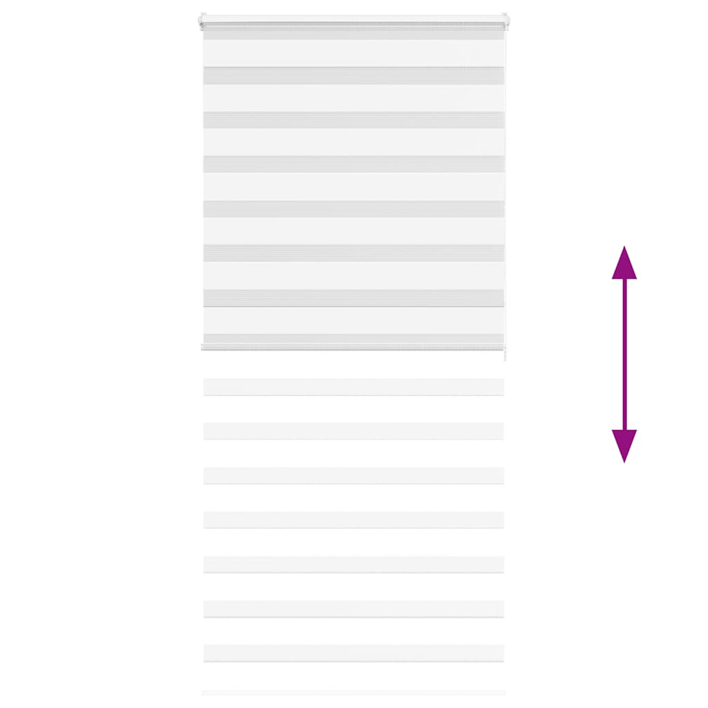 Rullgardin zebra vit 95x200 cm tyg bredd 90,9 cm polyester