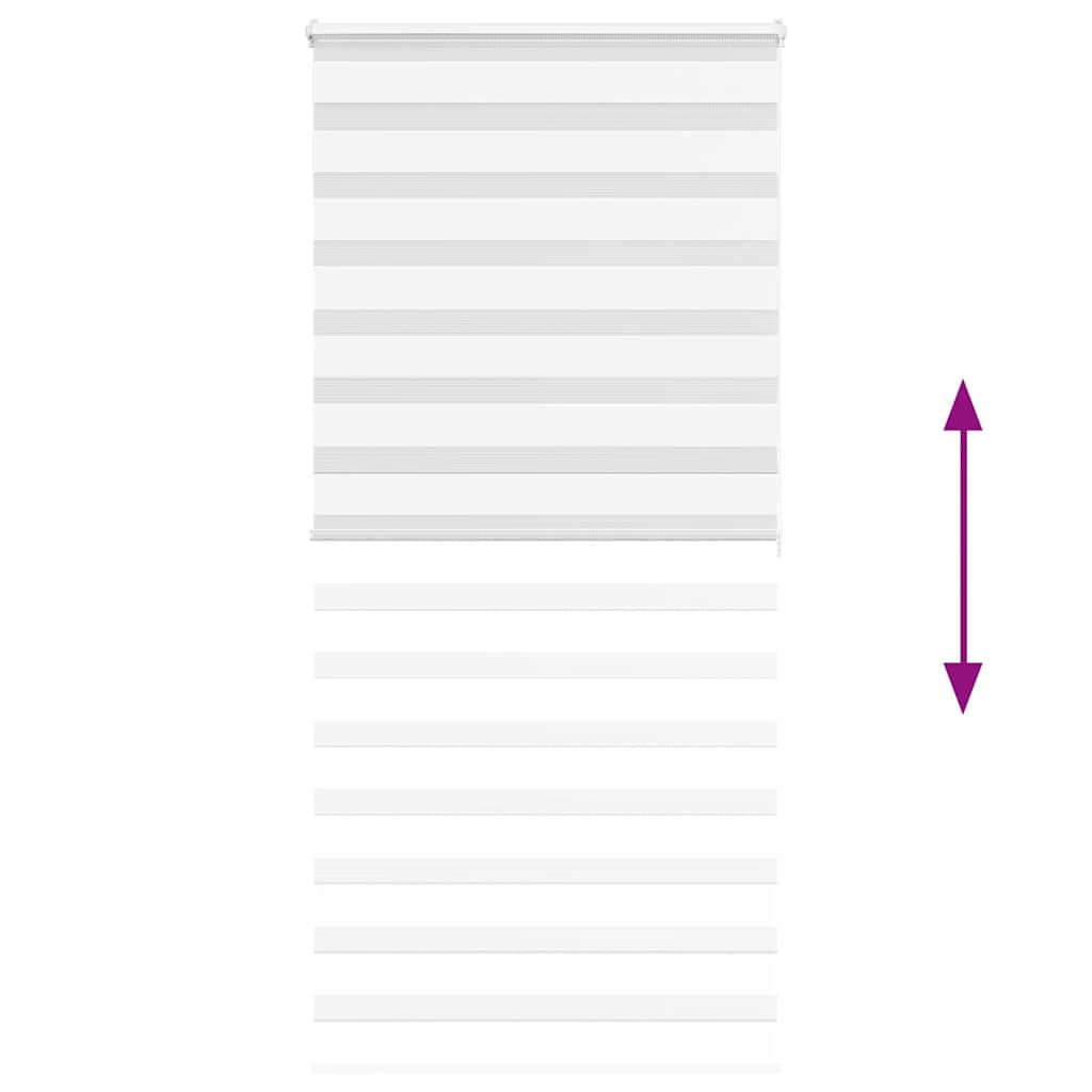 Rullgardin zebra vit 100x200 cm tyg bredd 95,9 cm polyester