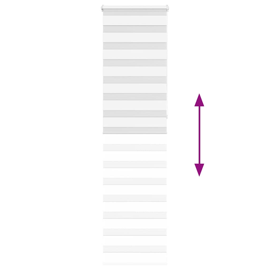 Rullgardin zebra vit 65x230 cm tyg bredd 60,9 cm polyester