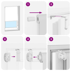 Rullgardin för dusch 110x240 cm tyg bredd 106 cm