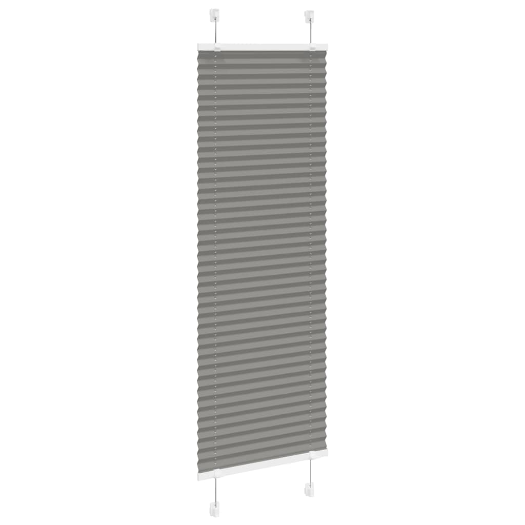 Plisserad persienn antracit 50x100cm tyg bredd 49,4cm polyester