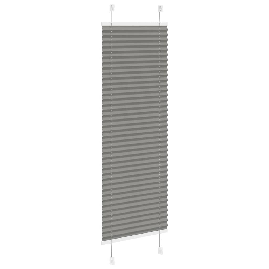 Plisserad persienn antracit 50x100cm tyg bredd 49,4cm polyester