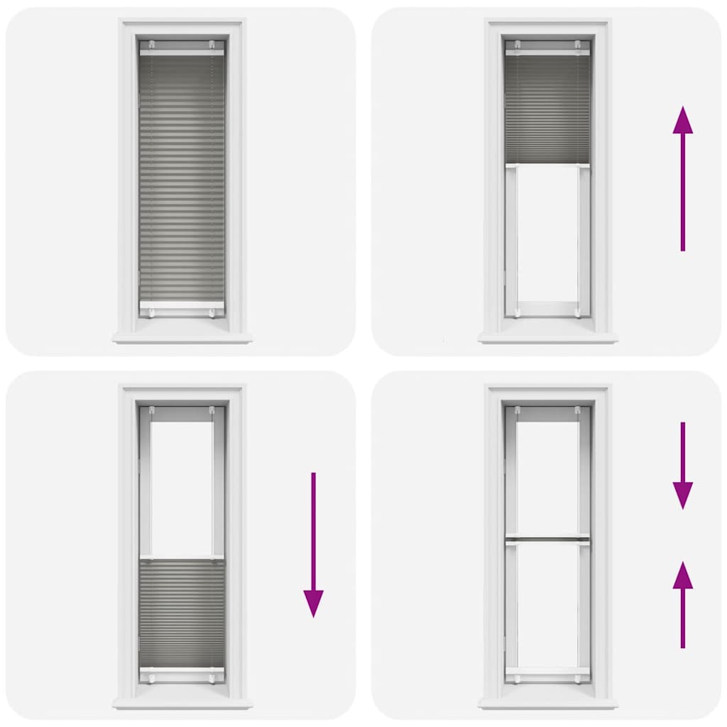 Plisserad persienn antracit 50x100cm tyg bredd 49,4cm polyester