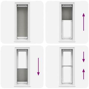 Plisserad persienn antracit 50x100cm tyg bredd 49,4cm polyester