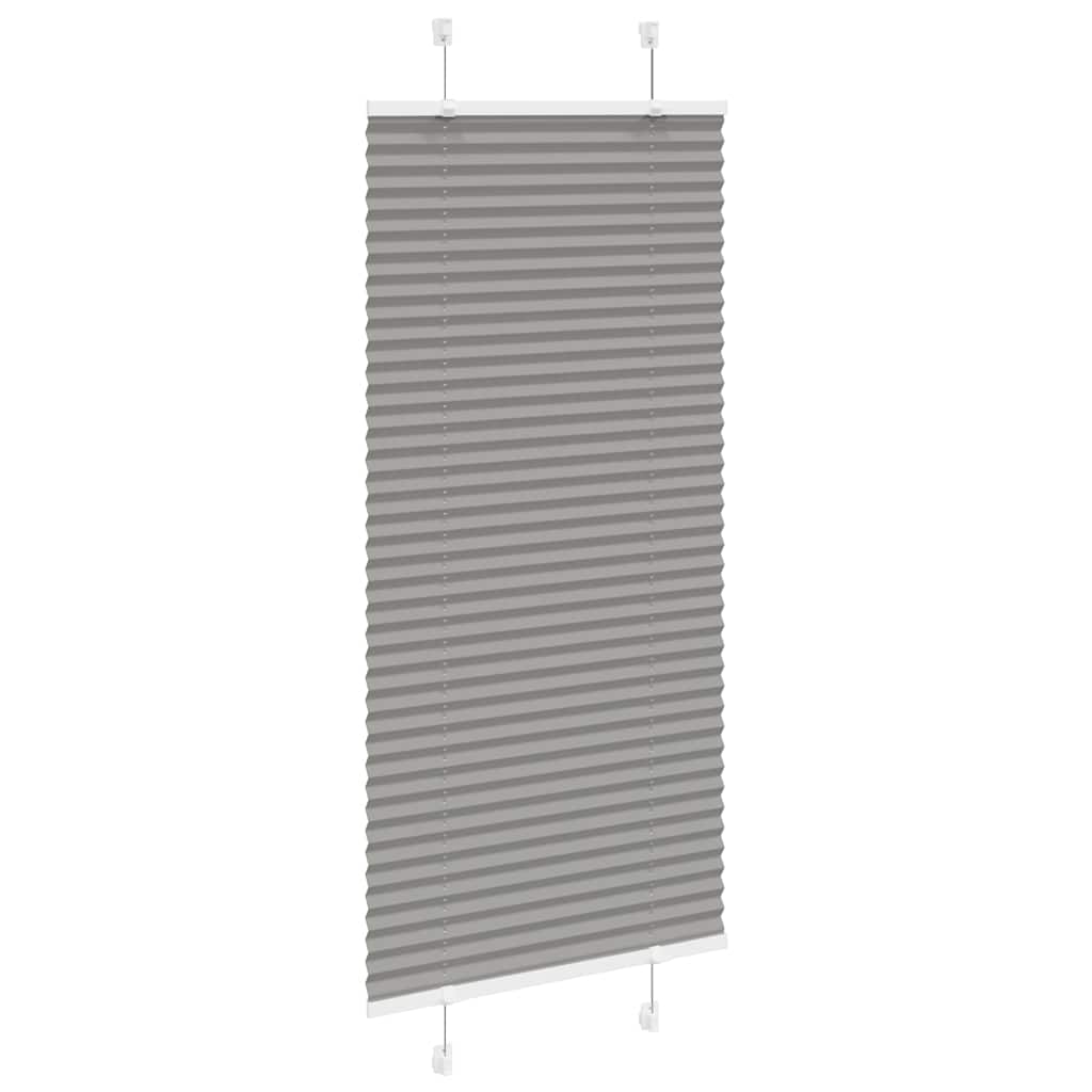 Plisserad persienn antracit 55x100cm tyg bredd 54,4cm polyester