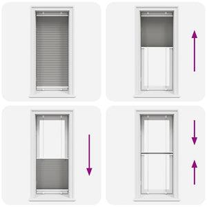 Plisserad persienn antracit 55x100cm tyg bredd 54,4cm polyester