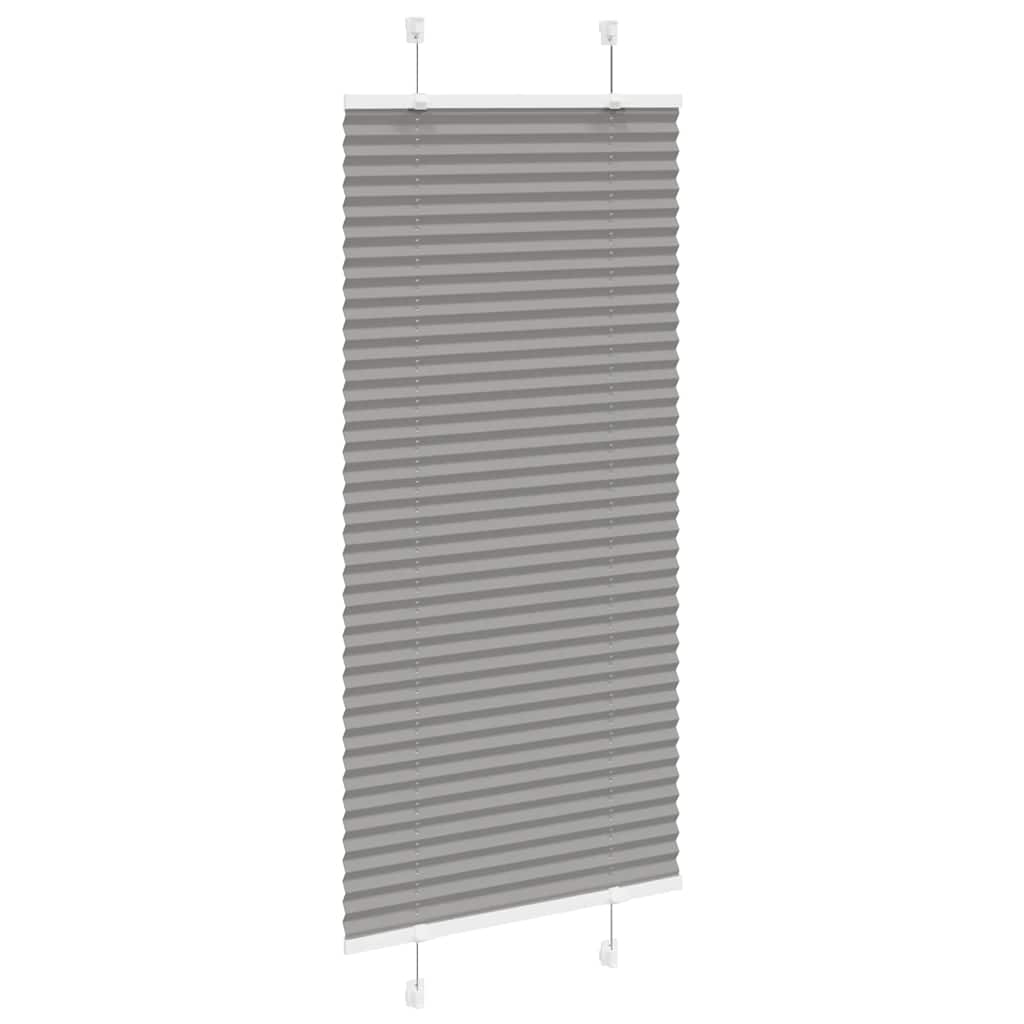 Plisserad persienn antracit 65x100cm tyg bredd 64,4cm polyester