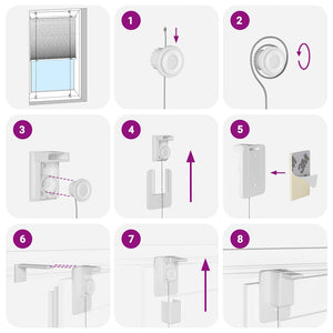 Plisserad persienn antracit 65x100cm tyg bredd 64,4cm polyester