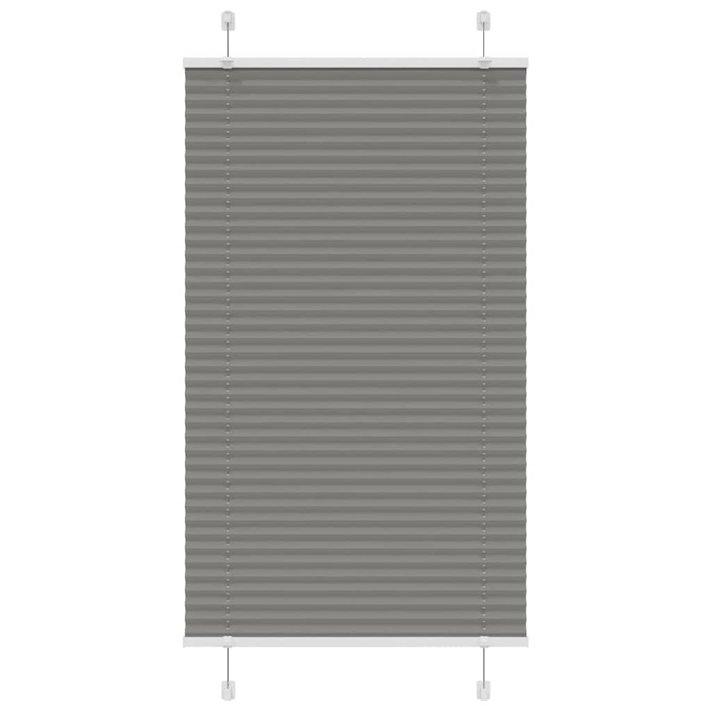 Plisserad persienn antracit 80x100cm tyg bredd 79,4cm polyester