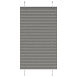 Plisserad persienn antracit 80x100cm tyg bredd 79,4cm polyester