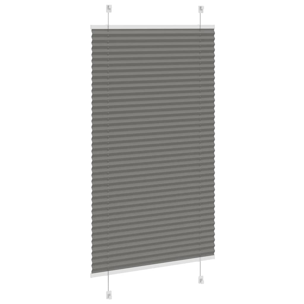 Plisserad persienn antracit 80x100cm tyg bredd 79,4cm polyester