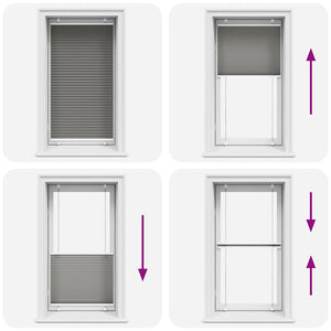 Plisserad persienn antracit 80x100cm tyg bredd 79,4cm polyester