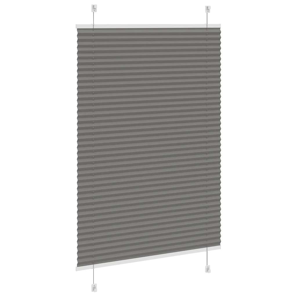 Plisserad persienn antracit 85x100cm tyg bredd 84,4cm polyester