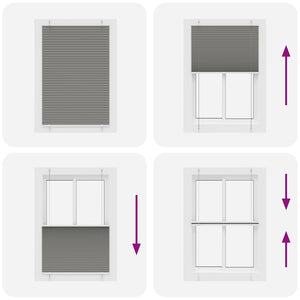 Plisserad persienn antracit 85x100cm tyg bredd 84,4cm polyester