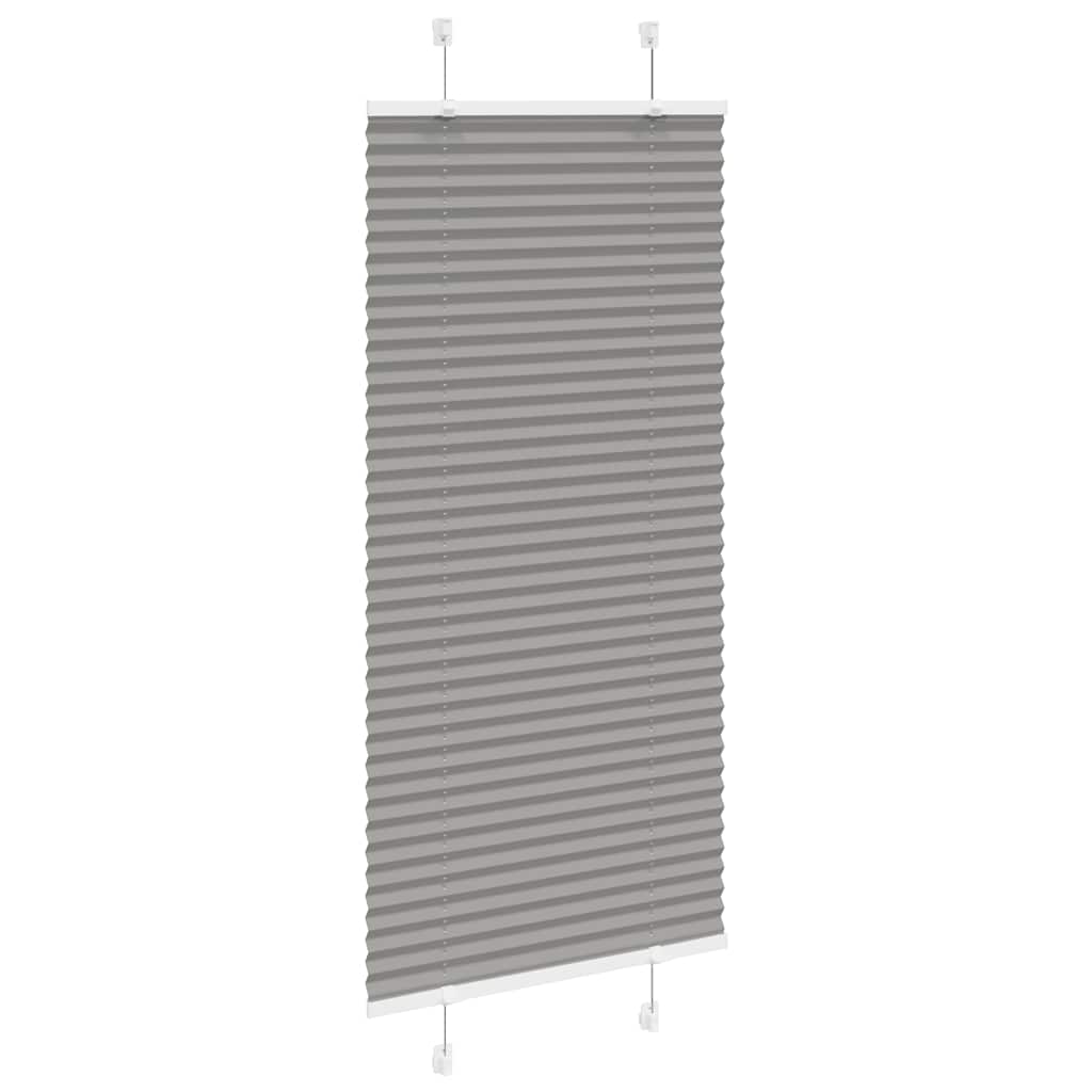 Plisserad persienn antracit 65x150cm tyg bredd 64,4cm polyester