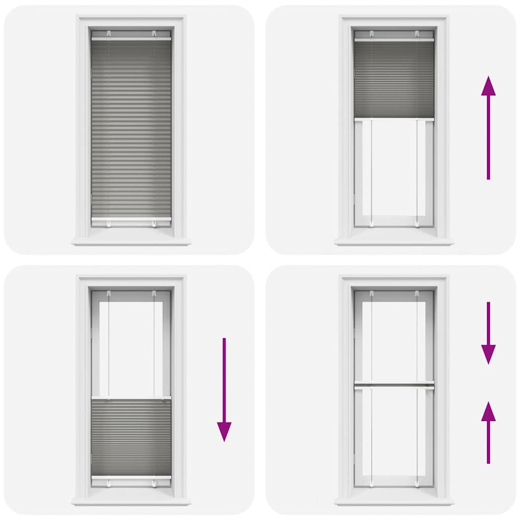 Plisserad persienn antracit 65x150cm tyg bredd 64,4cm polyester