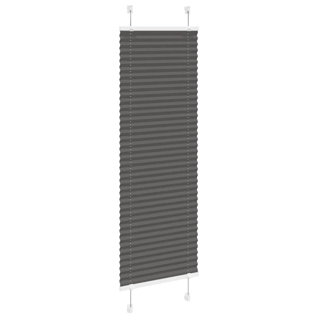 Plisserad persienn svart 50x100cm tyg bredd 49,4cm polyester