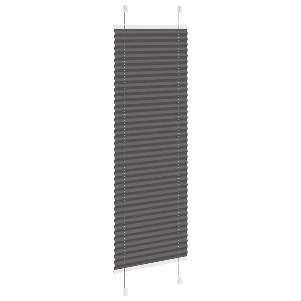 Plisserad persienn svart 45x150cm tyg bredd 44,4cm polyester