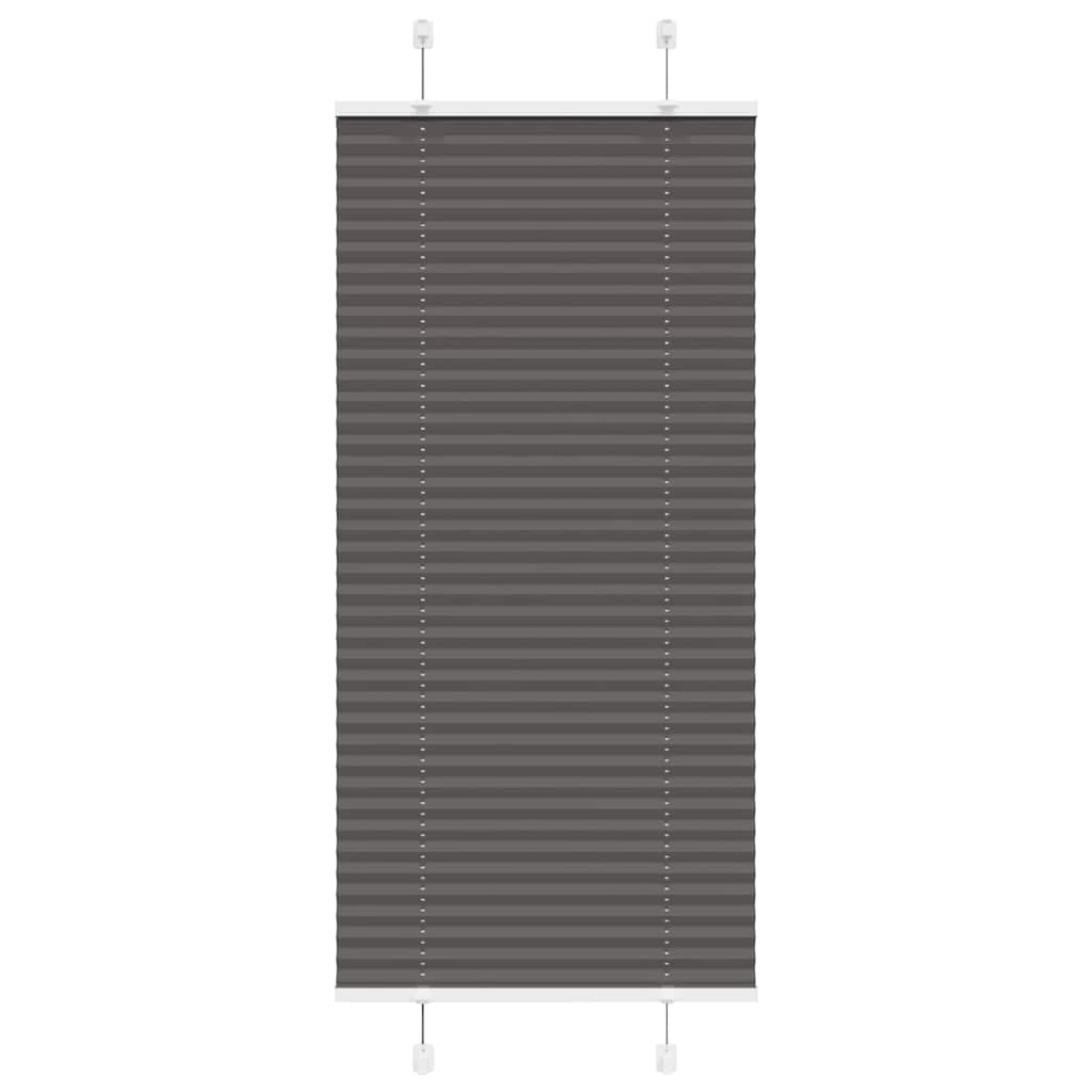 Plisserad persienn svart 60x150cm tyg bredd 59,4cm polyester