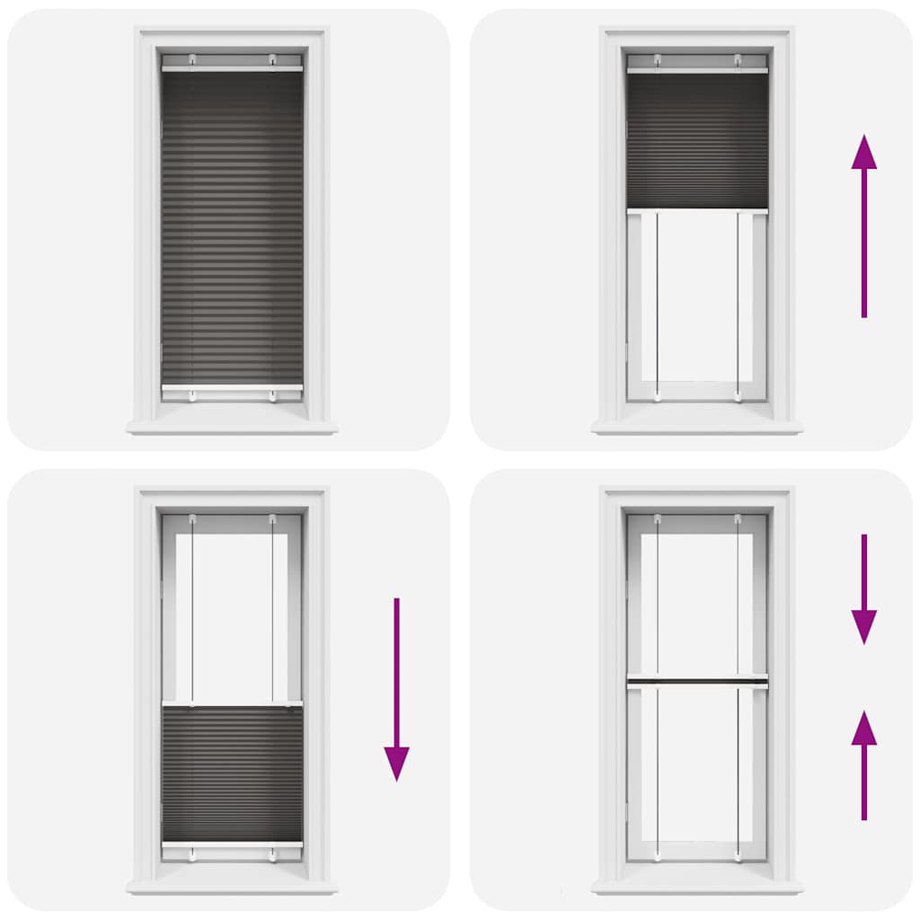 Plisserad persienn svart 60x150cm tyg bredd 59,4cm polyester