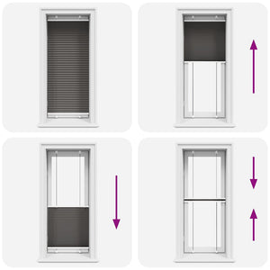 Plisserad persienn svart 60x150cm tyg bredd 59,4cm polyester