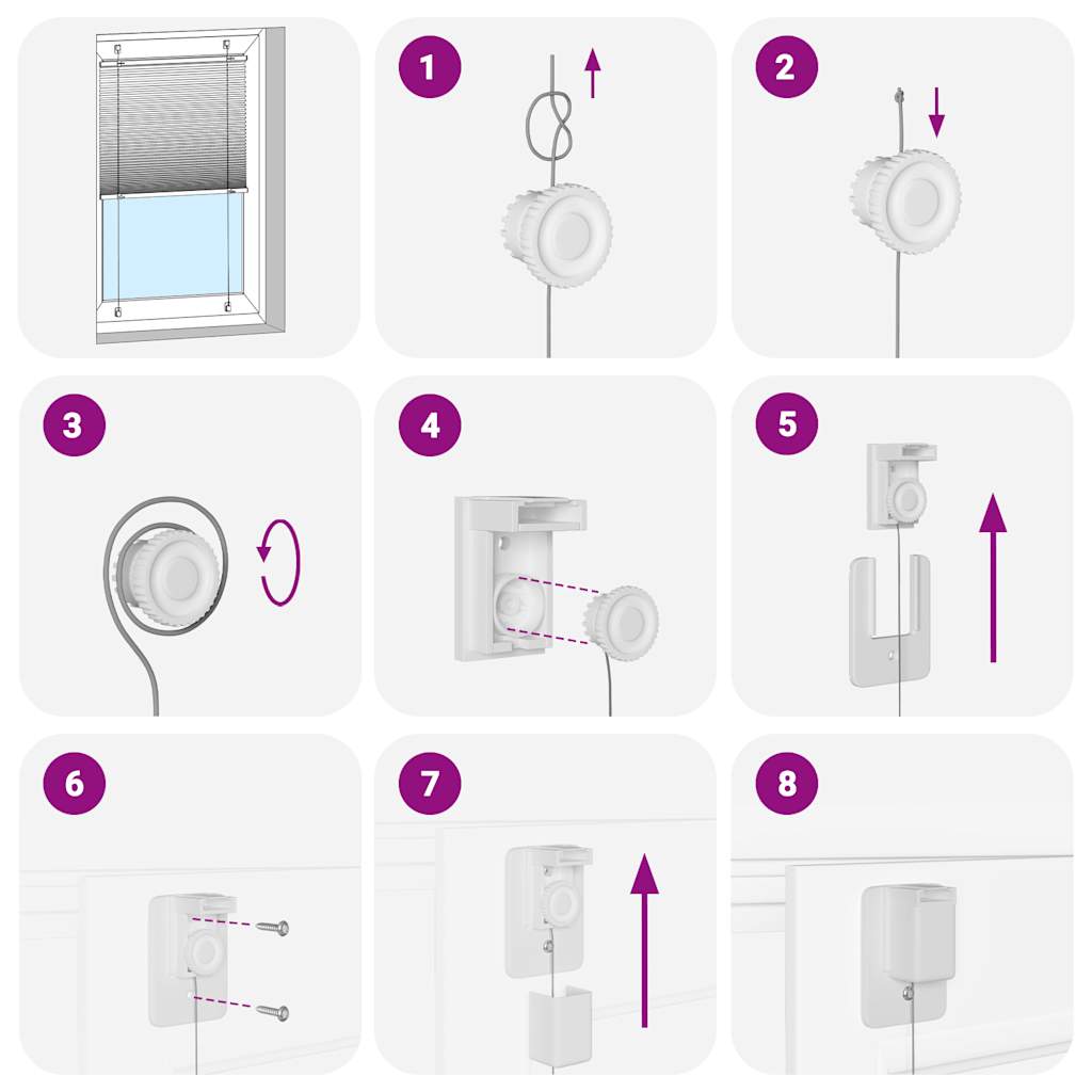 Plisserad persienn blå 75x100 cm tyg bredd 74,4 cm polyester