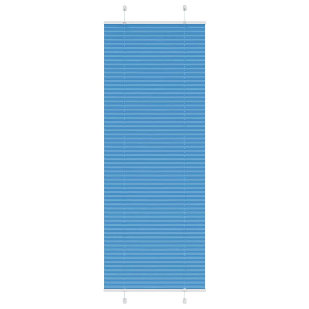 Plisserad persienn blå 75x200 cm tyg bredd 74,4 cm polyester