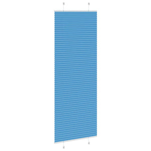 Plisserad persienn blå 75x200 cm tyg bredd 74,4 cm polyester