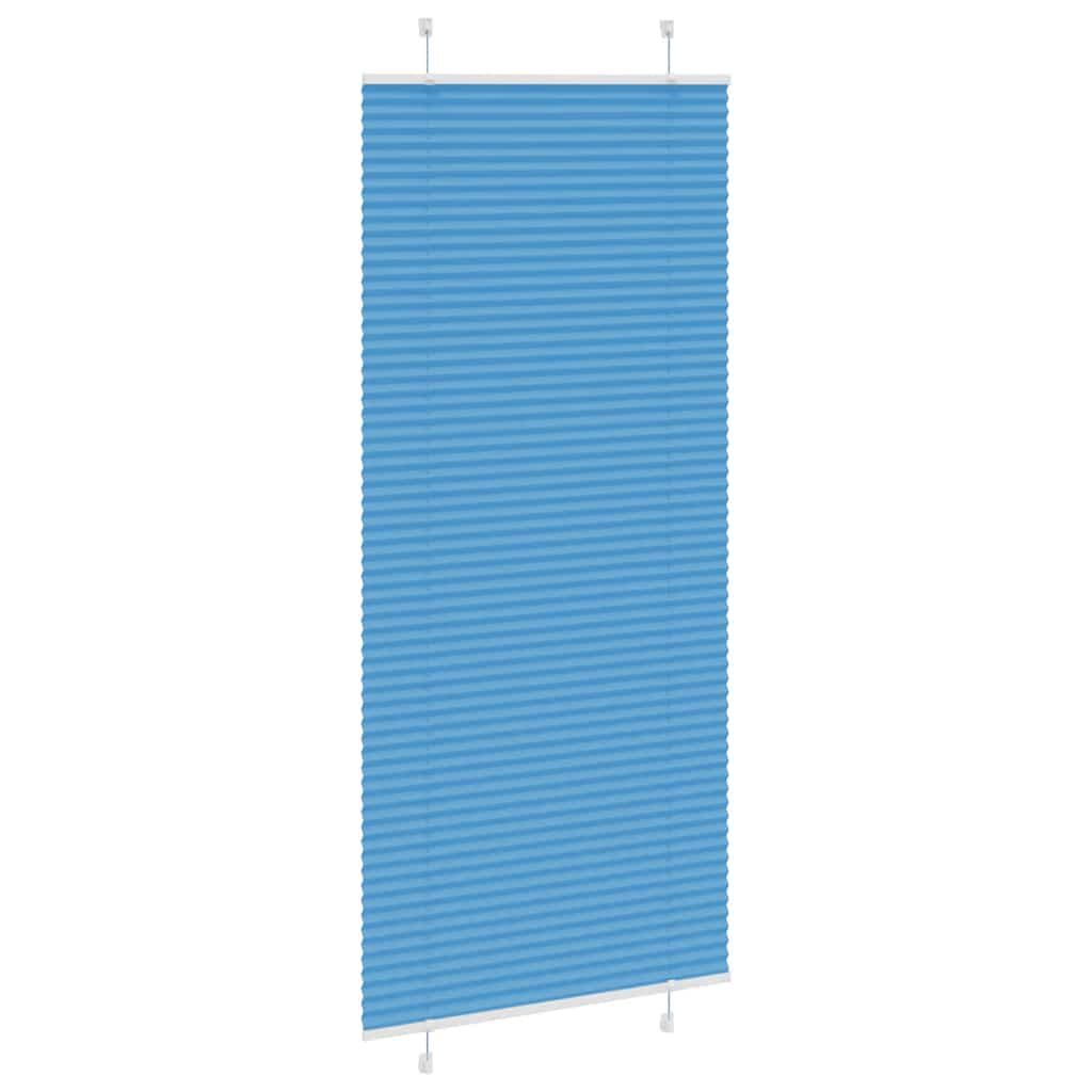 Plisserad persienn blå 90x200 cm tyg bredd 89,4 cm polyester
