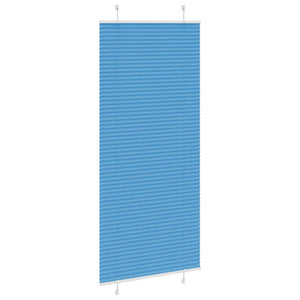 Plisserad persienn blå 90x200 cm tyg bredd 89,4 cm polyester