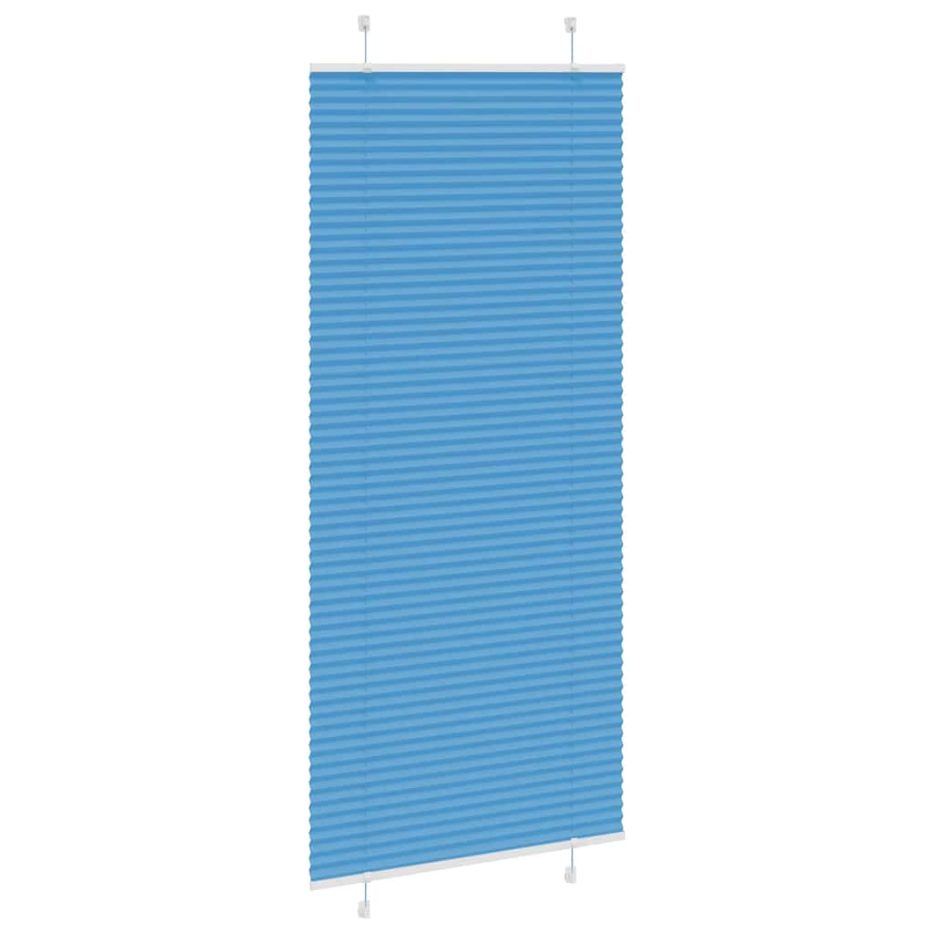 Plisserad persienn blå 95x200 cm tyg bredd 94,4 cm polyester