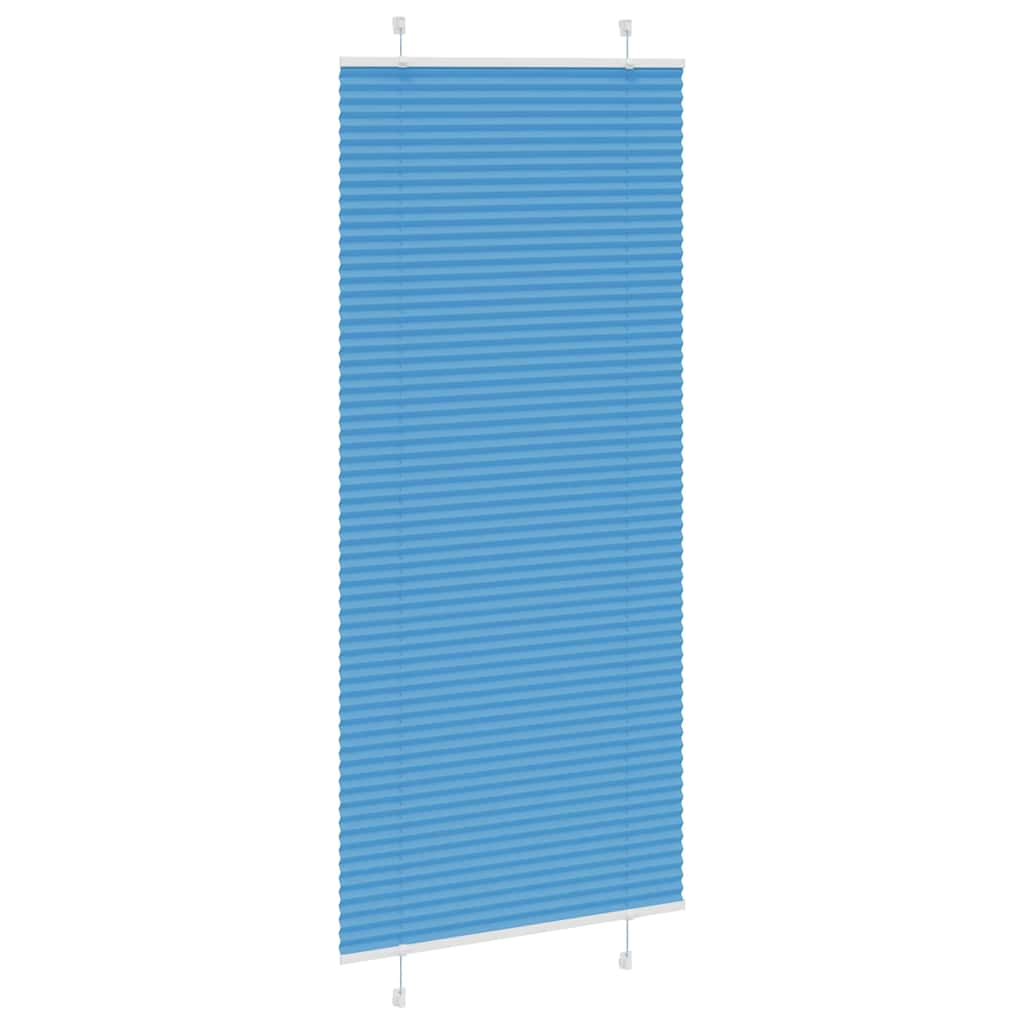 Plisserad persienn blå 100x200 cm tyg bredd 99,4 cm polyester