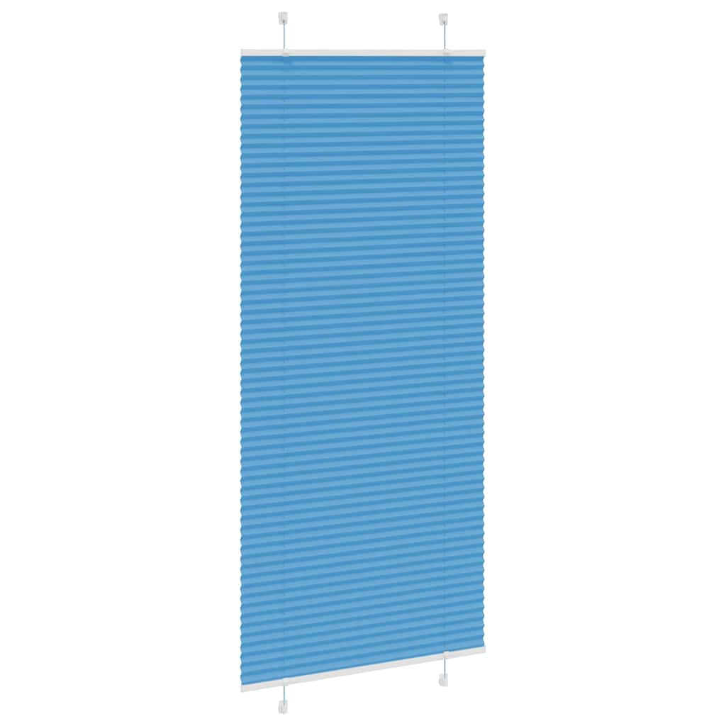 Plisserad persienn blå 100x200 cm tyg bredd 99,4 cm polyester