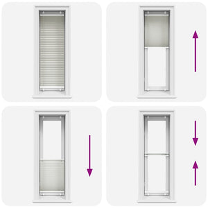 Plisserad persienn ljusgrå 45x100cm tyg bredd 44,4cm polyester