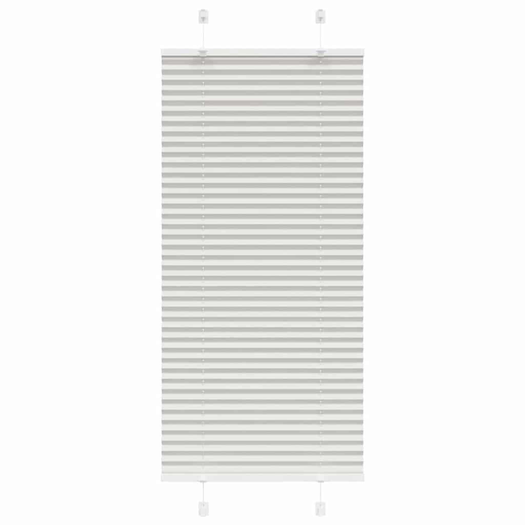 Plisserad persienn ljusgrå 60x100cm tyg bredd 59,4cm polyester