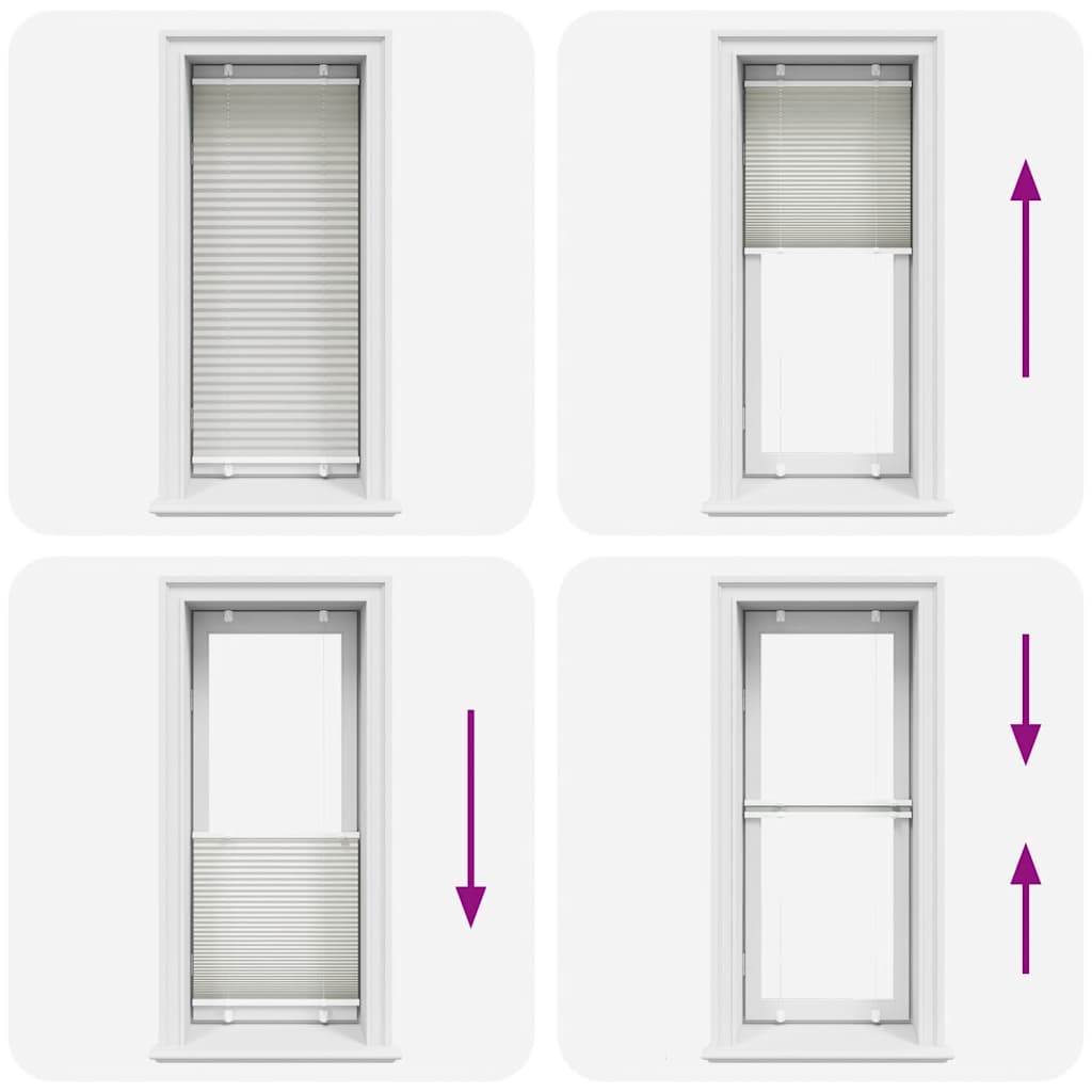 Plisserad persienn ljusgrå 55x150cm tyg bredd 54,4cm polyester