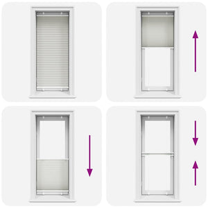 Plisserad persienn ljusgrå 55x150cm tyg bredd 54,4cm polyester