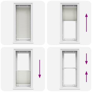 Plisserad persienn ljusgrå 65x150cm tyg bredd 64,4cm polyester