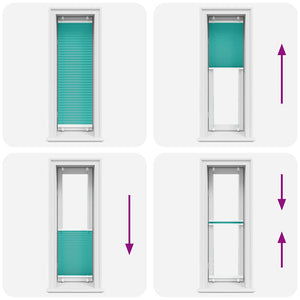 Plisserad persienn bensingrön 50x100cm tyg bredd 49,4cm